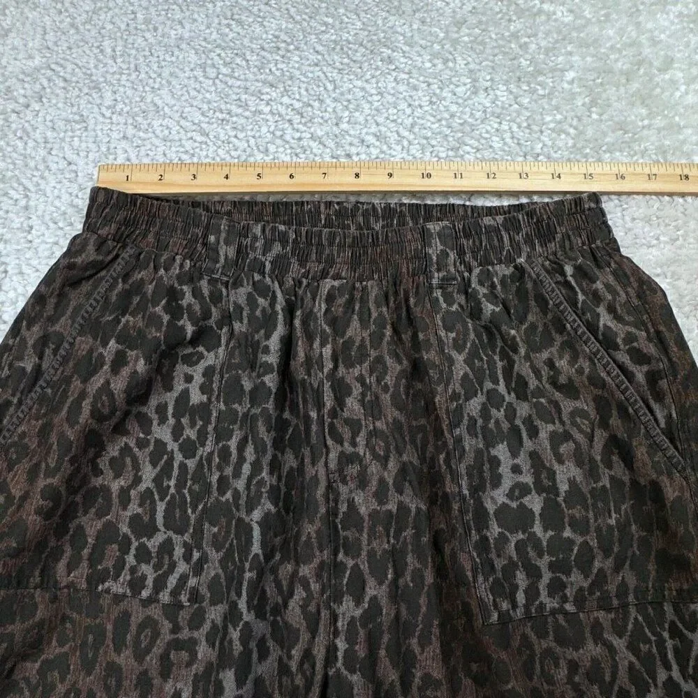 Johnny Was Workshop Shuri Leopard Embroidered Floral Cargo Pant Large